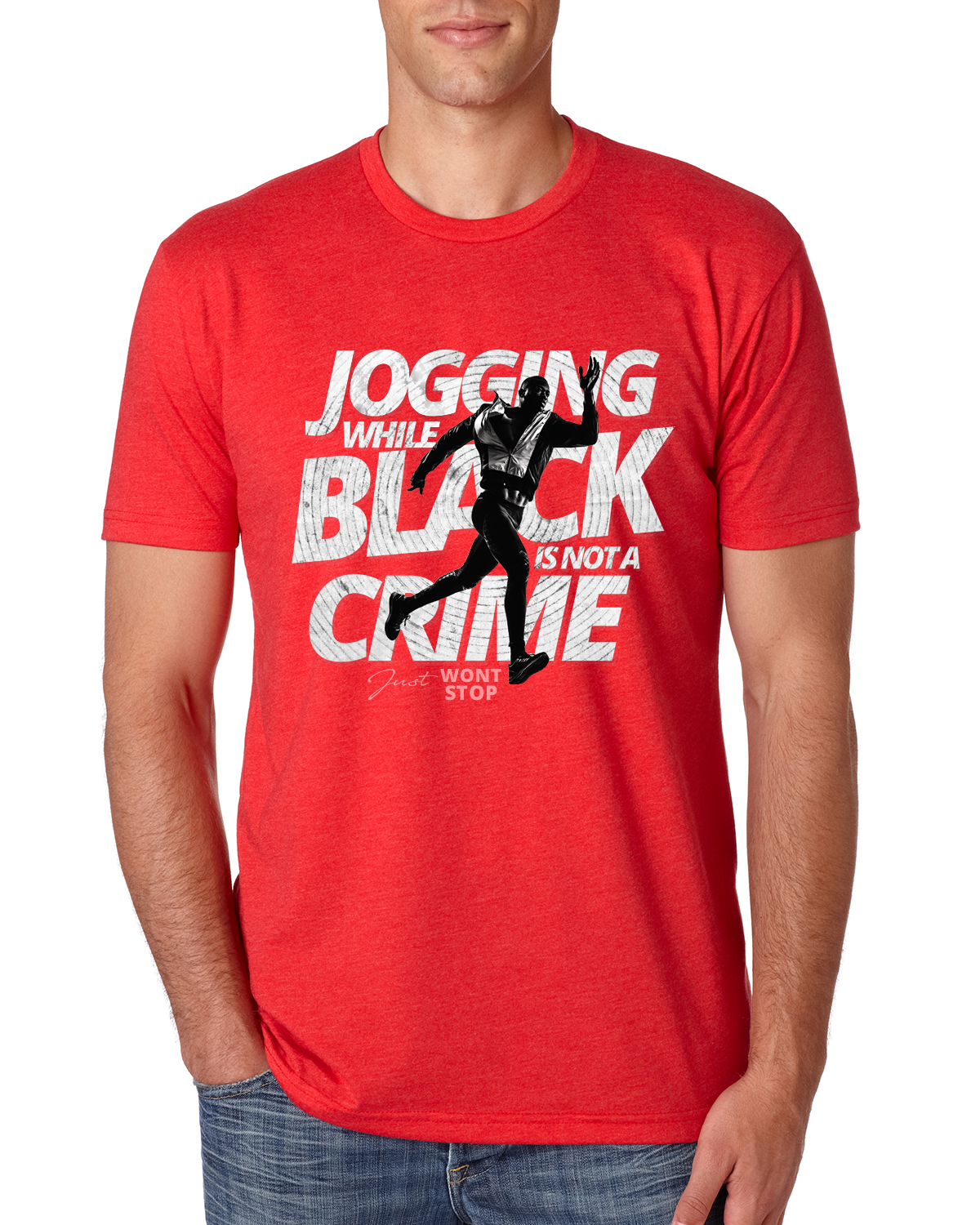 Jogging While Black Tee